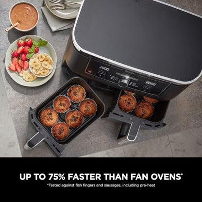 Ninja Foodi Max Doppel Zone Digital Heißluftfritteuse Schwarz AF400UK
