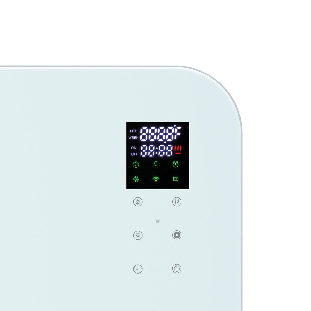 TCP Smart Glass Panel Heater 2000w White with App, WiFi, 2 Heat Modes, Voice Control Works with Alexa, Google Home & Siri Shortcuts, Wall Mounted or Portable, LED Display, Smart Schedules & Timers
