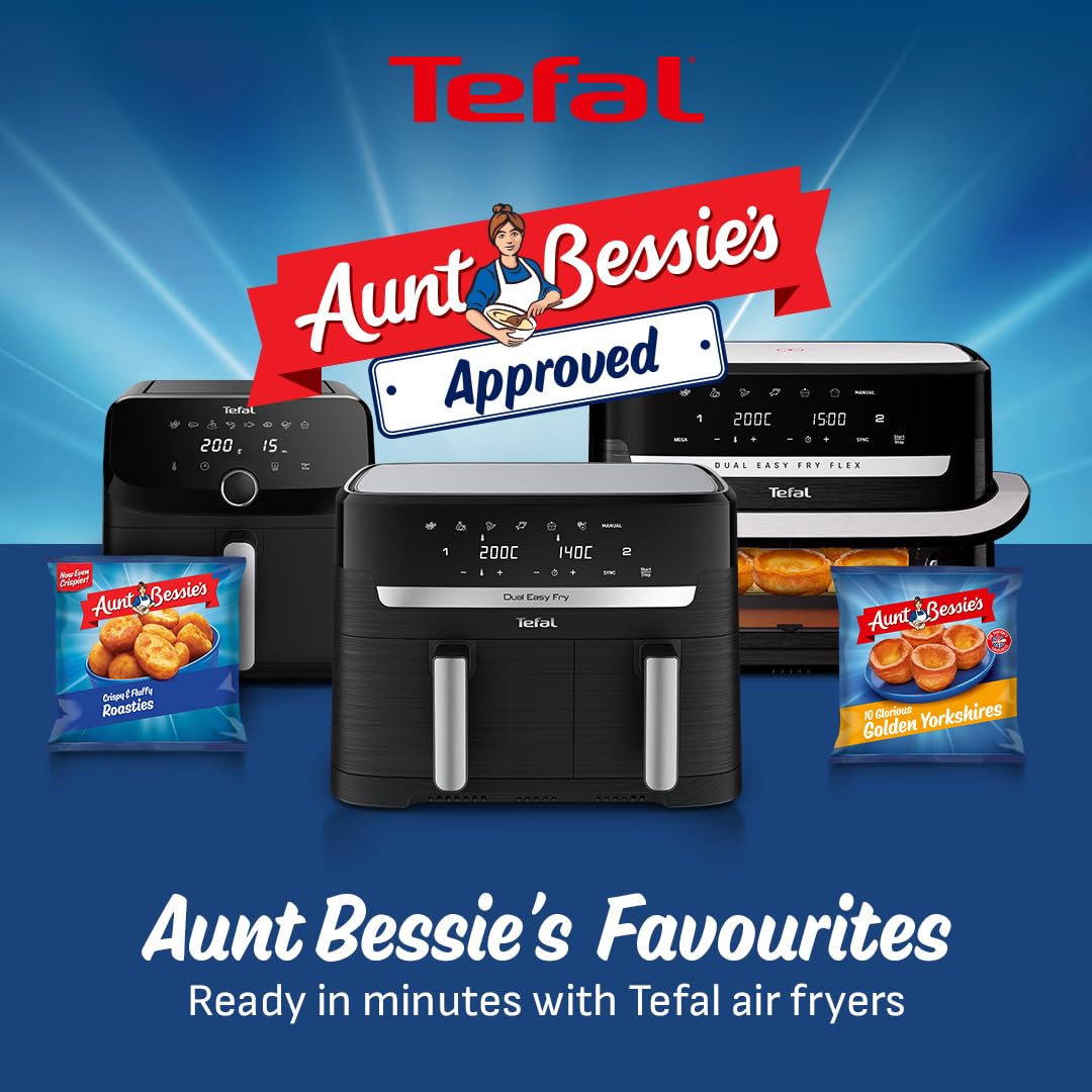 Tefal Easy Fry Dual Zone 8.3L Family Air Fryer, Black & Metal