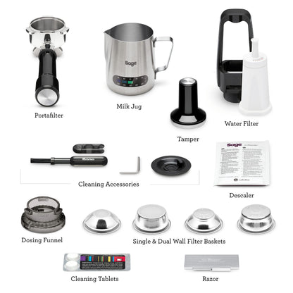 Sage the Barista Express Espresso Machine, Bean to Cup Coffee Machine with Milk Frother, BES875BKS - Black Sesame