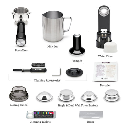 Breville BES870BSXL Barista Express Espresso Machine, Black Sesame