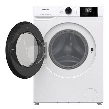 Hisense WF1G7021BW Freestanding 7 KG-Front Load Durable Inverter Washing Machine, Steam Wash-Quick Wash-15 Washing Programs-1200 RPM-White-Energy Rating B