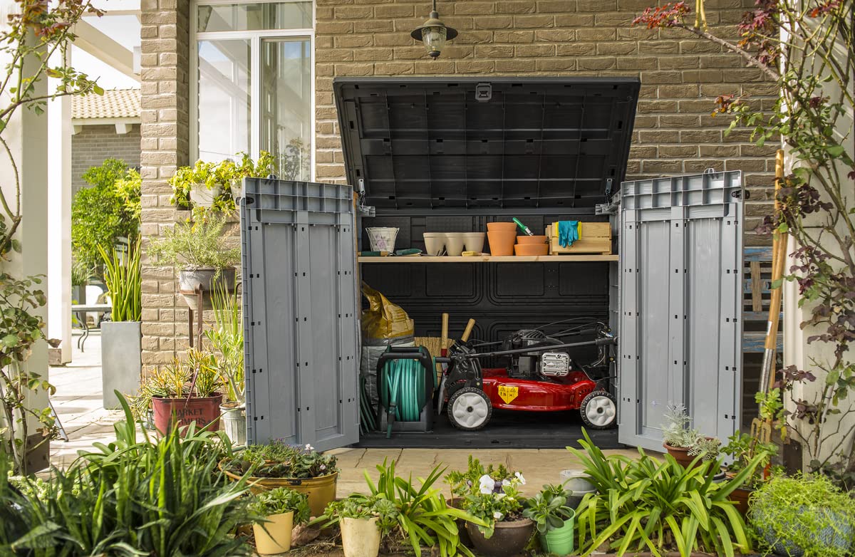 Keter Store It Out Pro Outdoor Garden Furniture Storage Shed Grey