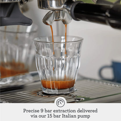 Sage the Barista Express Espresso Machine, Bean to Cup Coffee Machine with Milk Frother, BES875BKS - Black Sesame