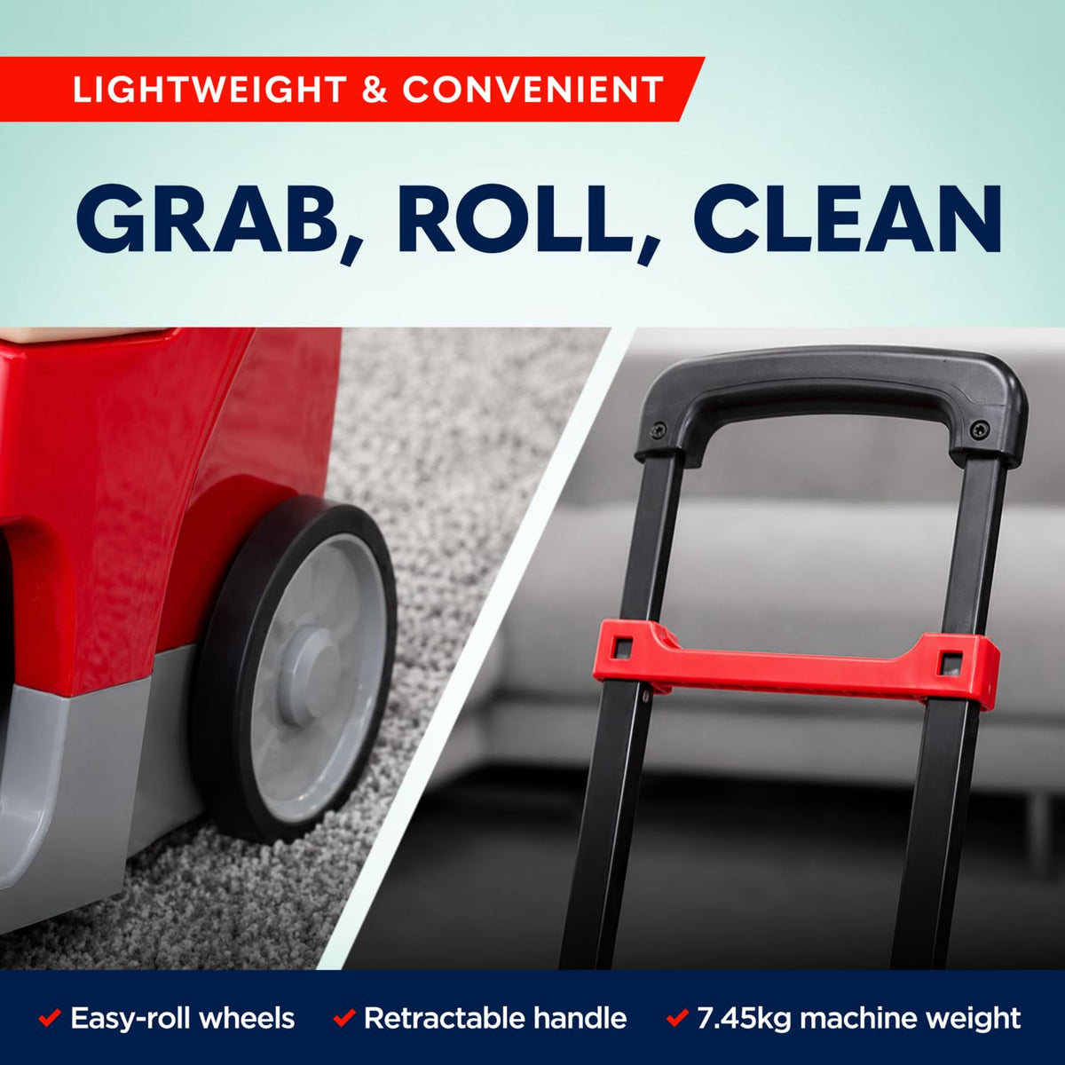 Rug Doctor Portable Spot Cleaner (1100W) | The Telegraph’s 2025 “Best Buy” - 2X Suction - Motorised Brush - Handheld Tools for Carpets, Sofas, Stairs, Cars and Soft Furnishings