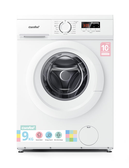 COMFEE' 9kg Washing Machine Energy Class A 1400rpm BLDC Motor Slim White
