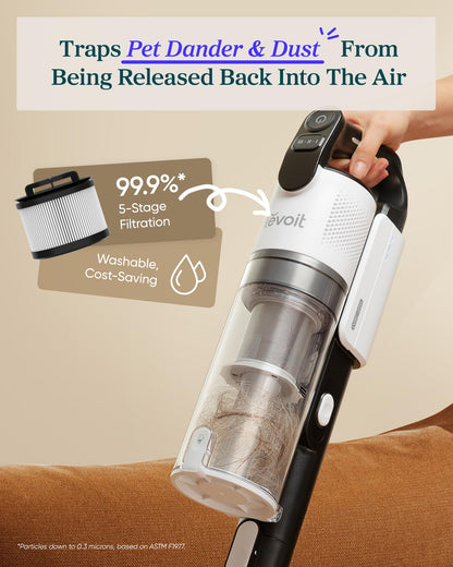 Levoit Cordless Vacuum Cleaner, Anti-Tangle for Pet Hair, Up to 50 Minutes
