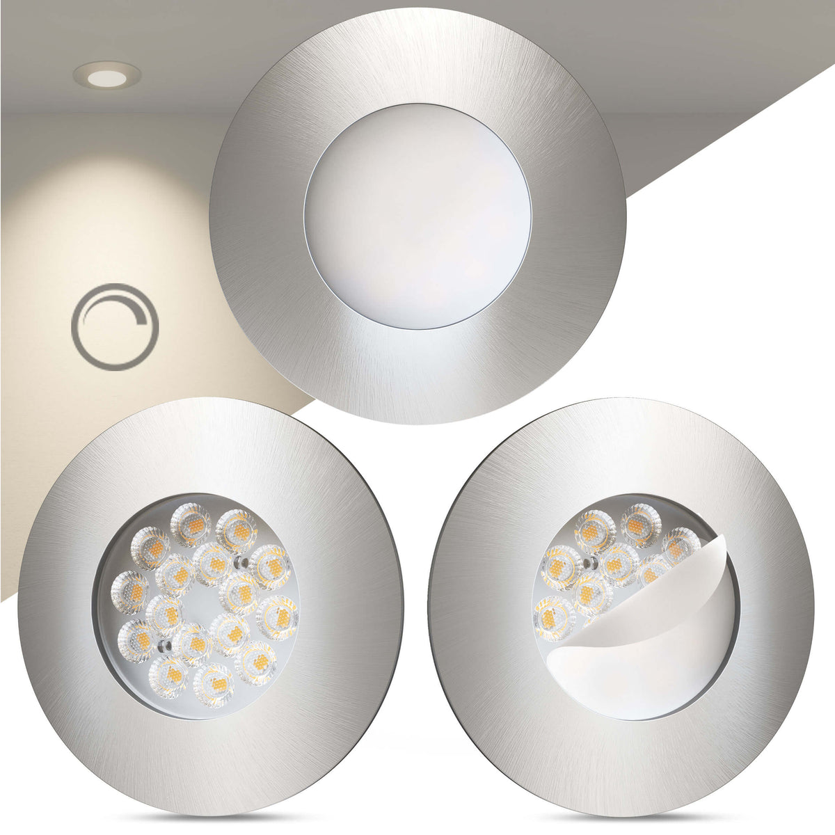 LED Einbaustrahler Dimmbar Aluminium I DA-Serie